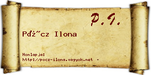 Pöcz Ilona névjegykártya