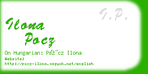 ilona pocz business card